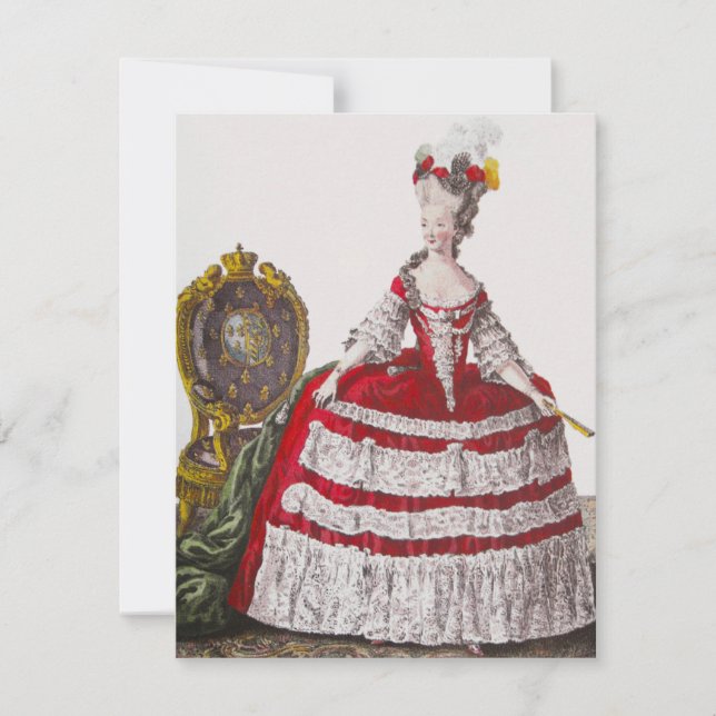 Marie Antoinette formal ~ Invitaciones (Anverso)