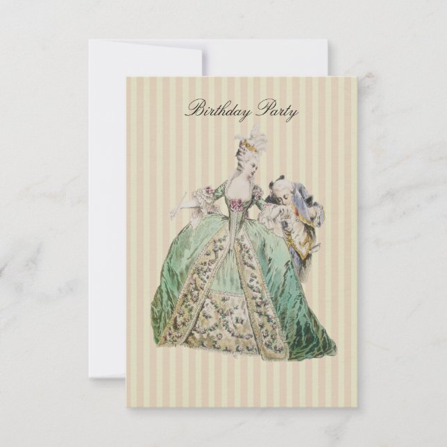 Marie Antoinette ~ Invitaciones / RSVP #16 (Anverso)