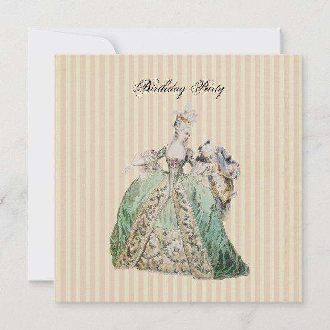 Marie Antoinette ~ Invitaciones / RSVP #16 (Anverso)