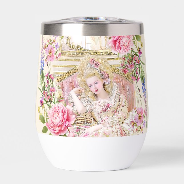 Marie Antoinette let them eat cake drinkware (Frente)