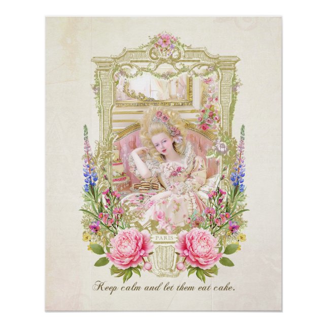 Marie Antoinette let them eat cake poster (Anverso)