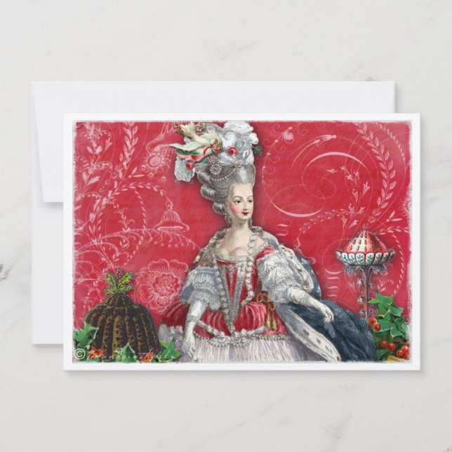 Marie Antoinette Navidades postres invitaciones (Anverso)