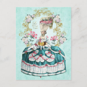 Marie Antoinette, París, rosas verde menta, postal