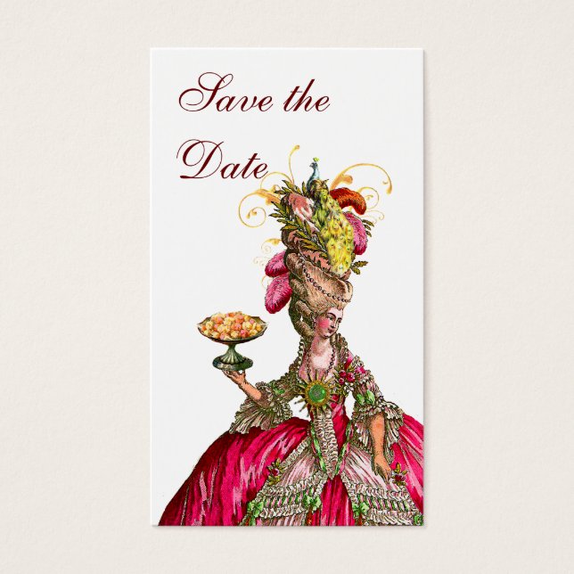 Marie Antoinette pavo real y torta (Frente)