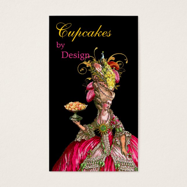 Marie Antoinette pavo real y torta (Frente)