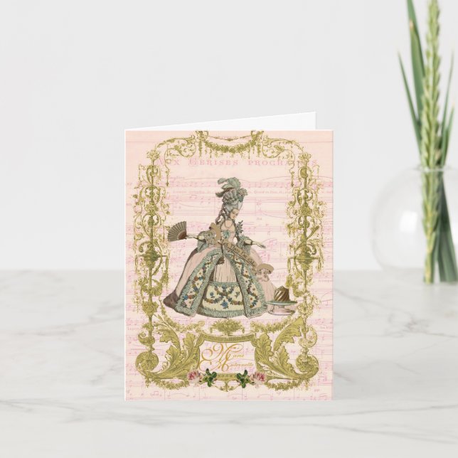 Marie Antoinette Peach Stationery Pour Cerises (Anverso)