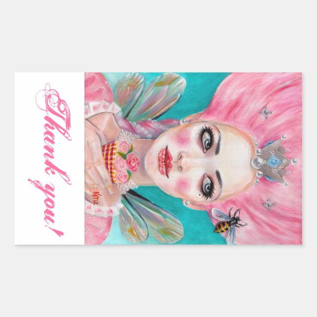 Marie Antoinette Queen Bee gracias pegatinas (Anverso)