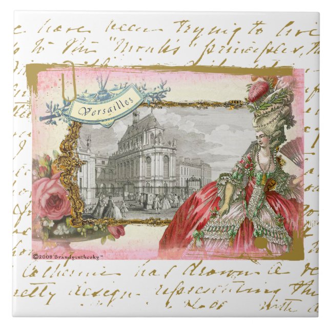 Marie Antonieta en la teja del arte del collage de (Frente)