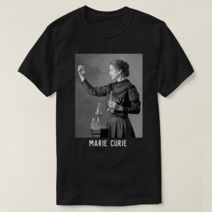 marie curie es una camiseta elegante y negra del f