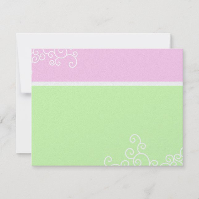 Marielle Shimmer Bat Mitzvah Wedding RSVP lime (Anverso)