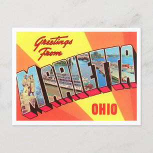 Marietta, postal de las grandes letras de Ohio