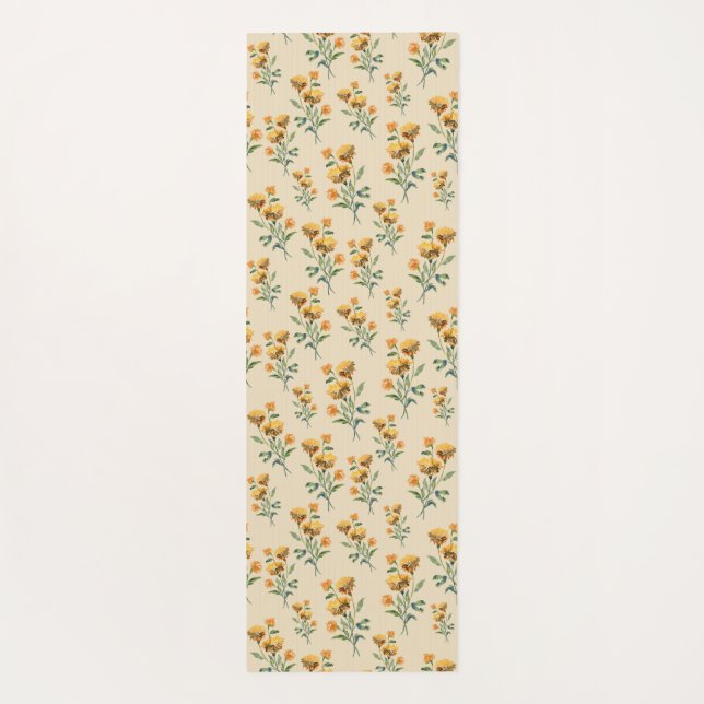 Marigold Watercolor Yoga Mat (Reverso)