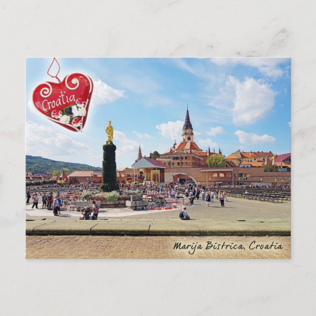 Marija Bistrica, postal de la ciudad de Croacia (Anverso)