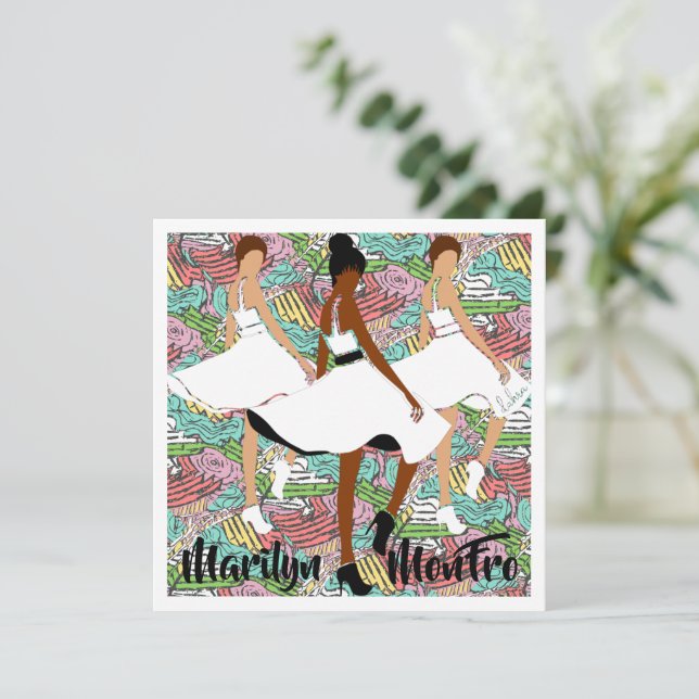 Marilyn MonFRO Bonito Mujeres Negras (Anverso de pie)