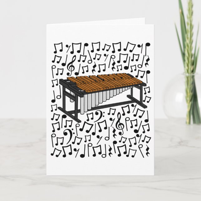 Marimba Notas Musicales Músico Percussionista (Anverso)