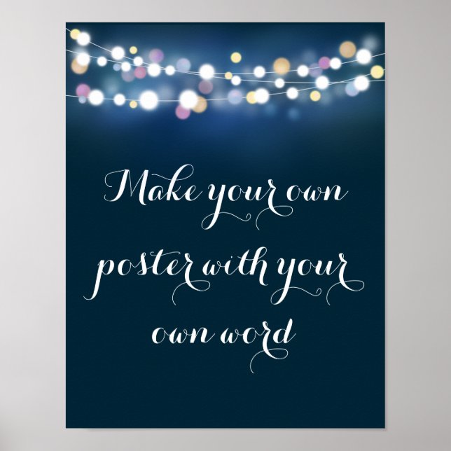 marina con luz Haz tu propia impresión Poster (Frente)