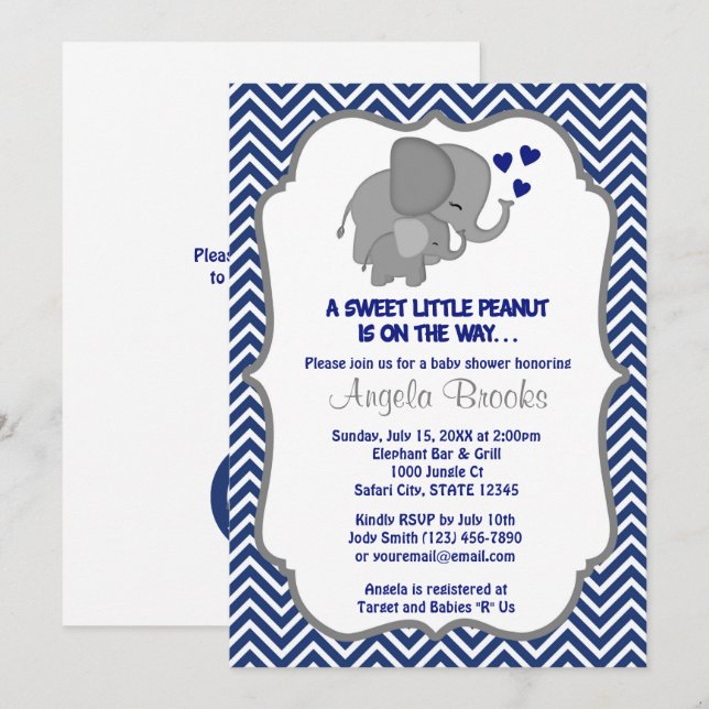 Marina de guerra Chevron 249 de las invitaciones (Anverso / Reverso)
