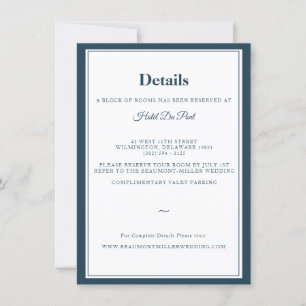 Marina de guerra de la tarjeta de detalles del