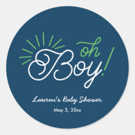 ¡Marina de guerra oh! Pegatinas de Baby Shower