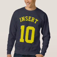 Marina de guerra y diseño amarillo del jersey de