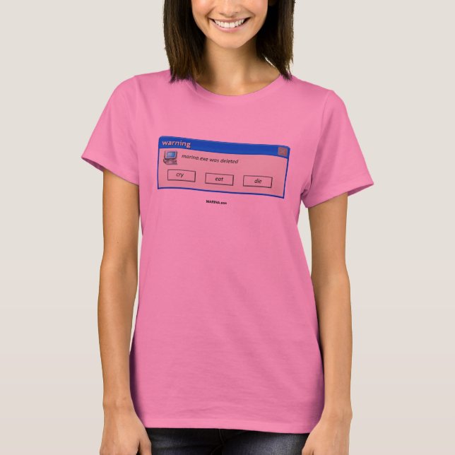 "MARINA.exe eliminado" - Camiseta de tinta-tinte c (Anverso)