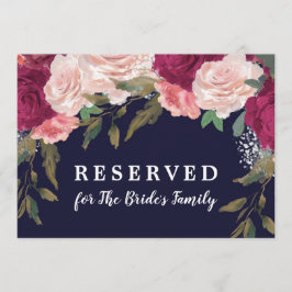 marina reservada para tarjeta de familia de novias