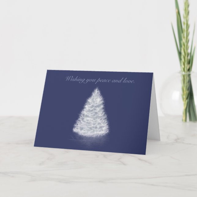 Marina, tarjeta blanca de árbol de Navidad (Anverso)