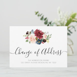 marina y floral floral nueva casa invitación en mo