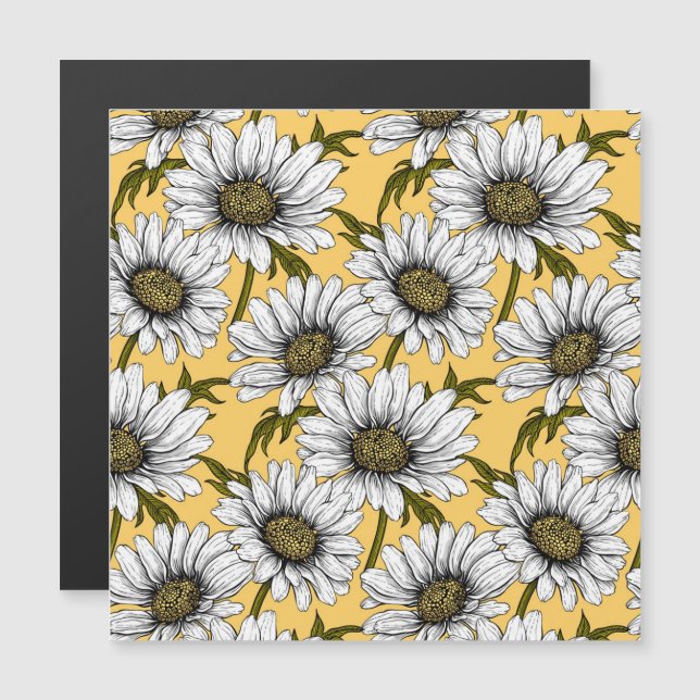 Marinas blancas, flores silvestres en amarillo (Anverso/Reverso)