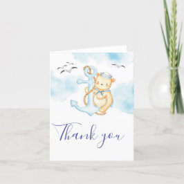 Marinero lindo oso ducha bebé tarjeta de agradecim