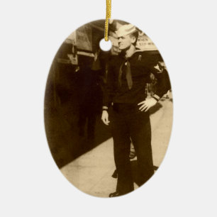 Marinero oval del americano del ornamento