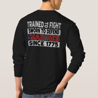 MARINES entrenados para combatir la camiseta de ma