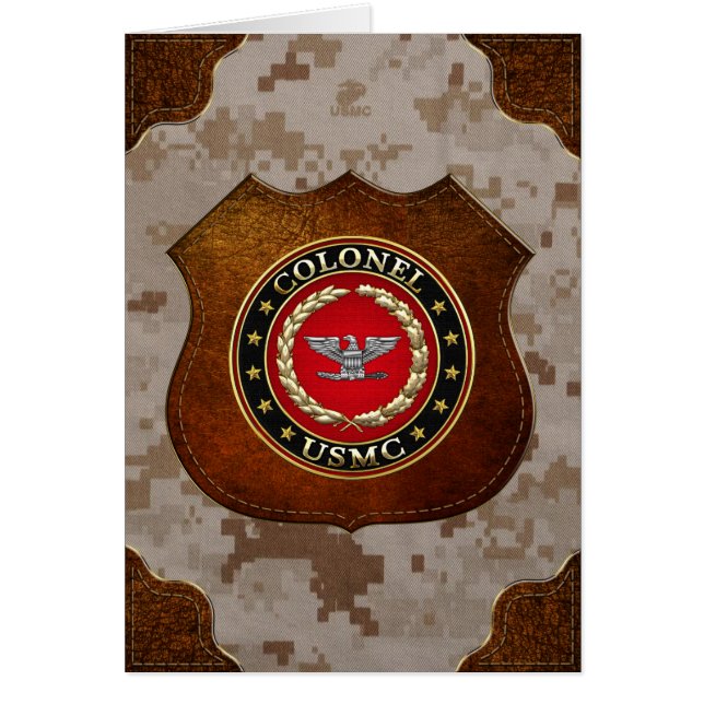 Marines Estadounidenses: Coronel (USMC Col) [3D] (Frente)