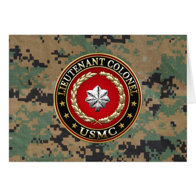 Marines Estadounidenses: Teniente Coronel (USMC Lt (Anverso (Horizontal))