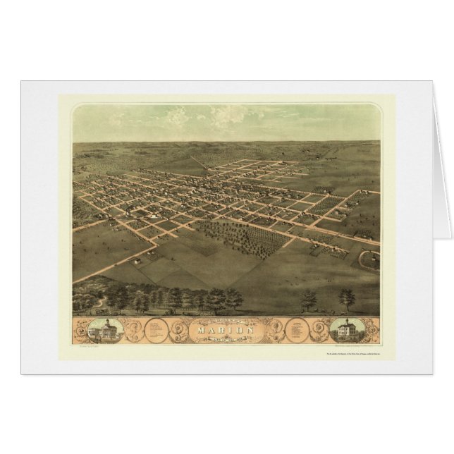 Marion, mapa panorámico de IA - 1868 (Anverso (Horizontal))