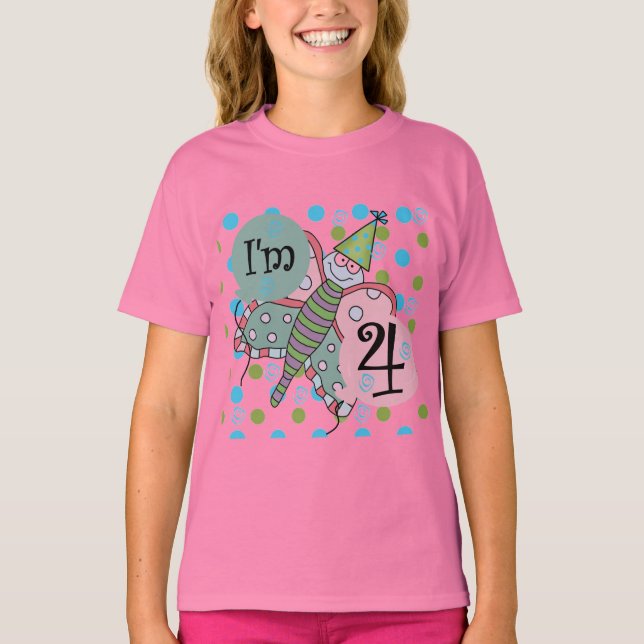 Mariposa 4 camisetas de cumpleaños y regalos (Anverso)
