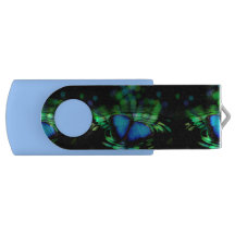 Mariposa 8 memorias USB del eslabón giratorio del