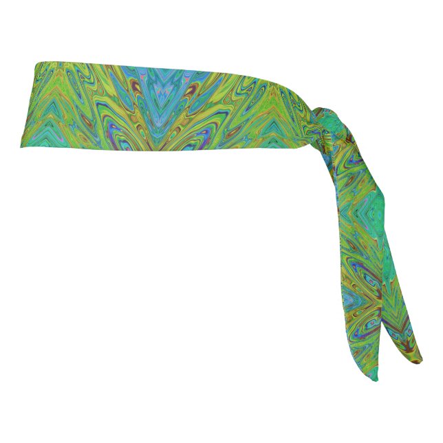 Mariposa abstracta azul y chartreuse alucinante (Girar 90)