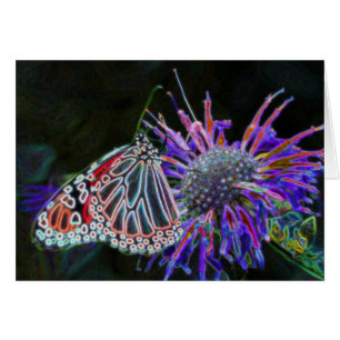Mariposa abstracta en tarjeta del arte de la
