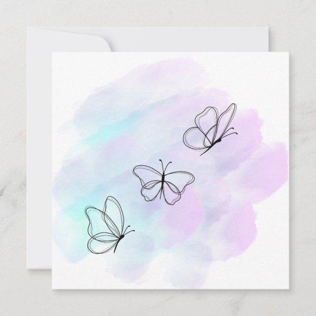 Mariposa acuarela (Anverso)
