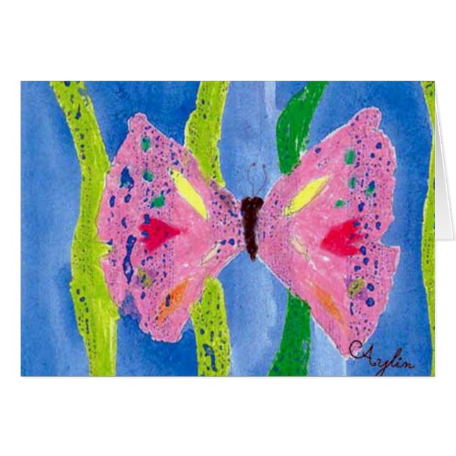 Mariposa acuarela (Anverso (Horizontal))