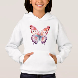 Mariposa acuarela en rosa morado y azul