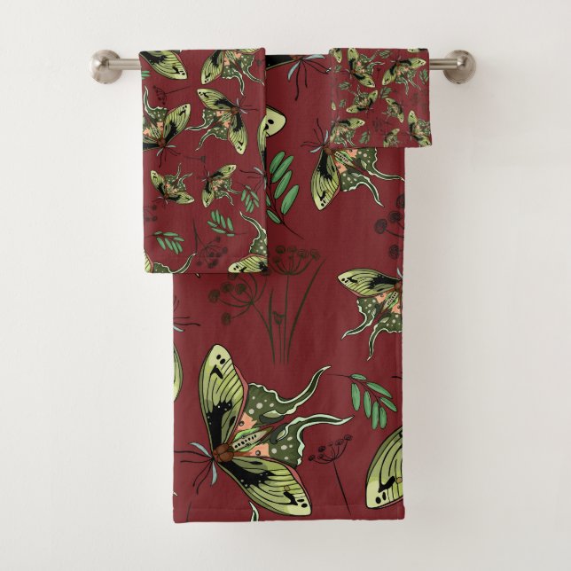 Mariposa acuarela y flor de lavanda Yoga Mat (In situ)