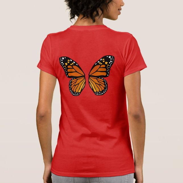 Mariposa Alas Damas Camiseta Mariposa Cuta Tee (Reverso)