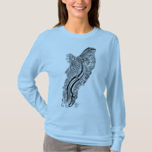 Mariposa Alboroto-Por la camiseta larga de la
