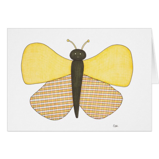 Mariposa alegre Notecard (Anverso (Horizontal))