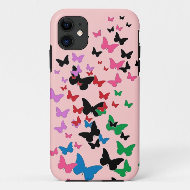 Mariposa amor iphone multicolor 5 funda (Reverso)