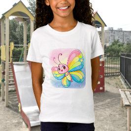 Mariposa arco iris camiseta