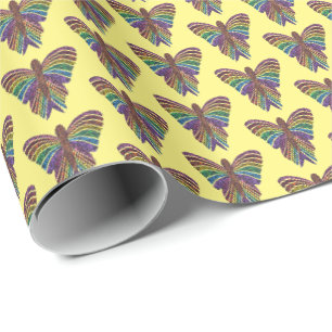 Mariposa Arcoíris (amarillo) - Papel de Regalo
