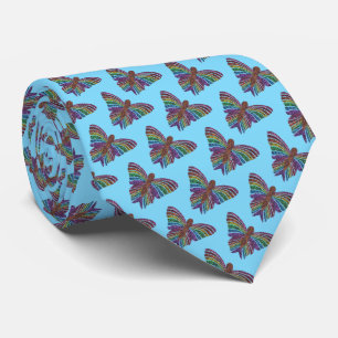 Mariposa Arcoíris (azul claro) - Corbata